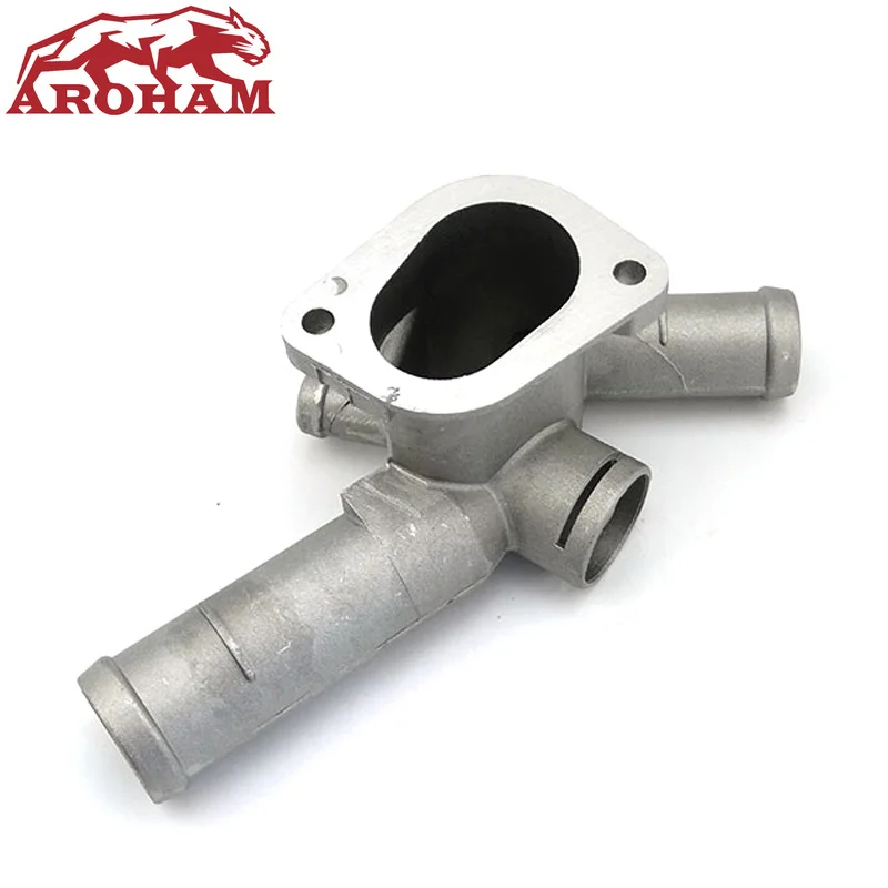 

2V/5V Aluminium Alloy 06A121133D 06A121133F Thermostat Housing Coolant Hose Flange Radiator For VW Golf Jetta 2.0 L4 99-06 06A12