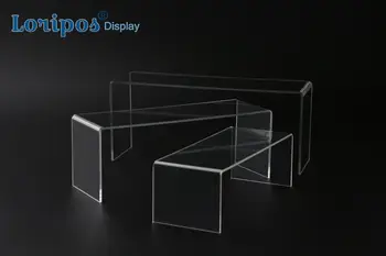 

3pcs/lot Clear Acrylic Shoe Display Rack Holder Wallet Rack Jewelry Display Stand U Acrylic Stand Display Shelf Handbag Holder