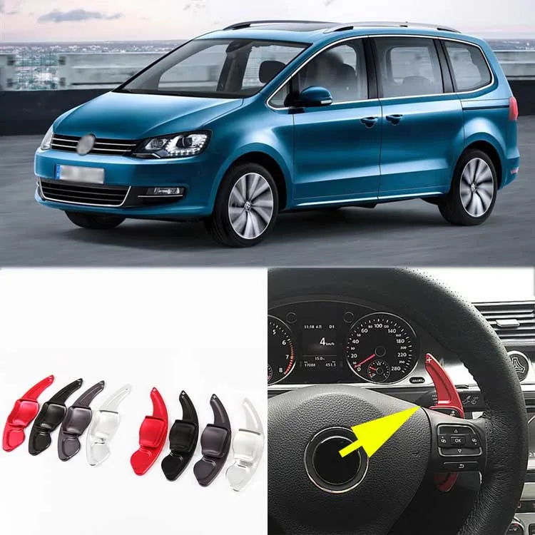 

2pcs Alloy Add-On Steering Wheel DSG Paddle Shifters Extension For VW Sharan 2012-2016