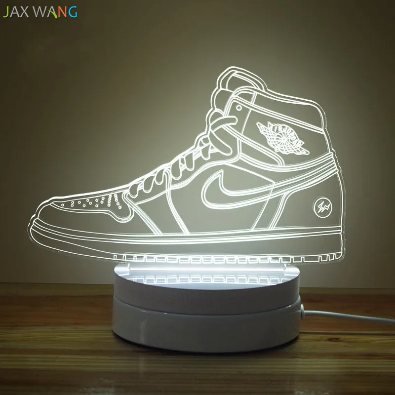 Sport shoes led night light Bar Restaurant table lamps bedroom office