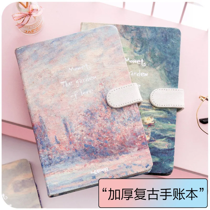 

2019 Korean Kawaii Vintage Flower Notebook Journal Diary Weekly Planner Organizer Paper Notepad A5 Agendas Four inner pages