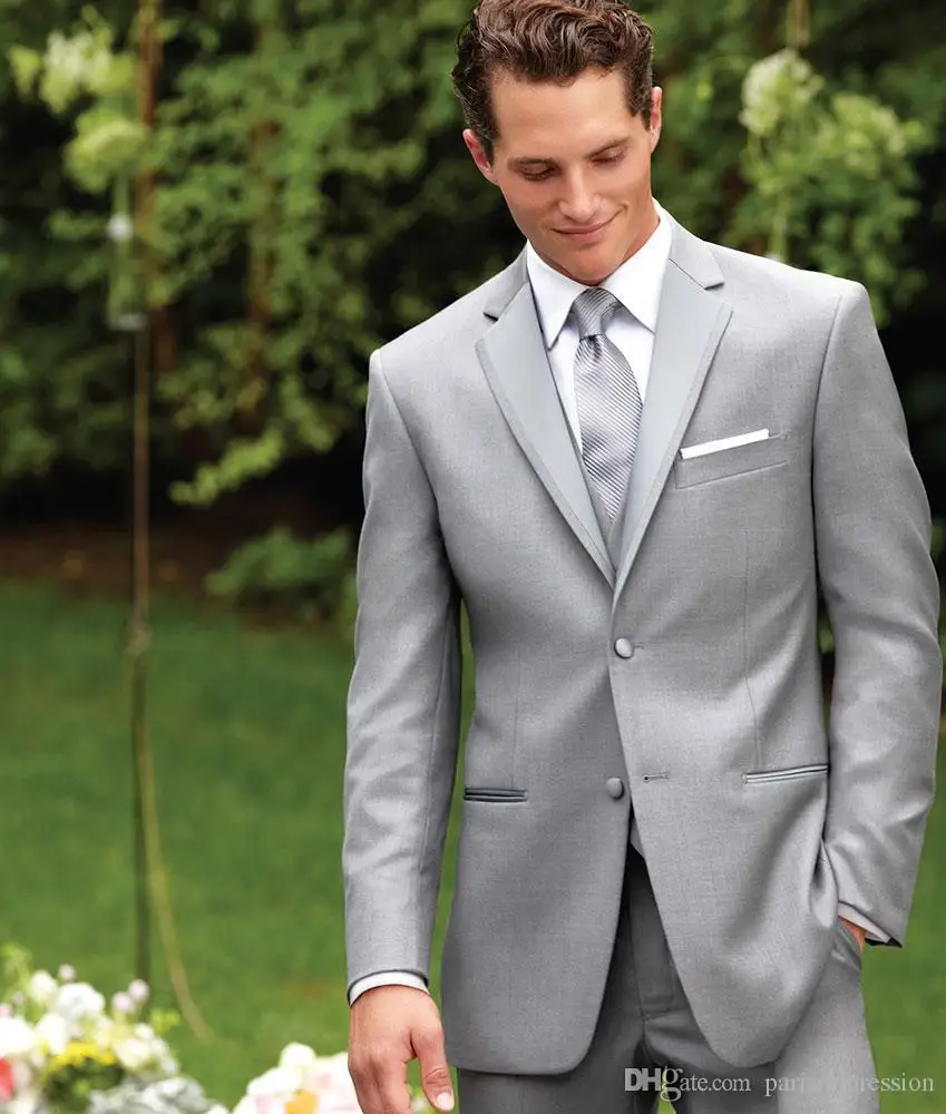 Grey Wedding Suits For Men Go Suit Shapes Picture More Detailed About New Arrival Light Grey Wedding Suits For Men Notched