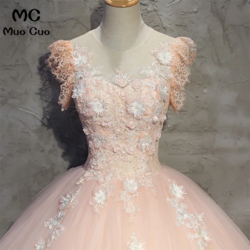 Peach Quinceanera Dresses Puffy Tulle With Lace Vestidos De 15 Anos Sweet 16 Dresses Ball Gown Debutante (2)