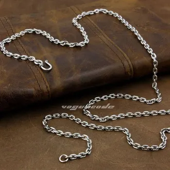 

Rocker Fashion Pendant Matching Necklace Solid 925 Sterling Silver Cool Men's ellipses Necklace 8L010 -- 18"~36"
