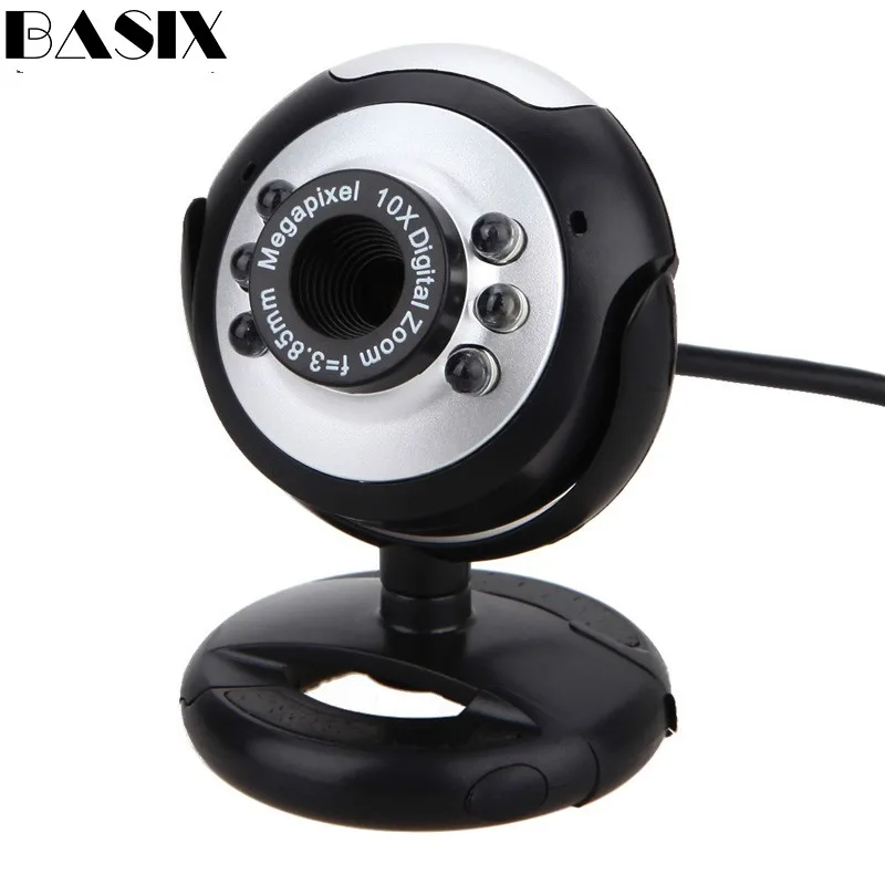 

BASIX USB Camera webcamera with MIC Microphone for PC Laptop Desktop Computer with 0.8MP 6 LED usb Webcam