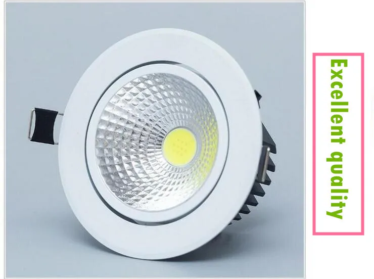 Emissor de Luz da Lâmpada Decoração do Teto Levou Downlight Super Brilhante Recesso Led Spot Dimmable Cob 3 w 5 7 12 Diodo ac - dc v 10x 5 10x LEVOU Downlight Super Brilhante Recesso LED