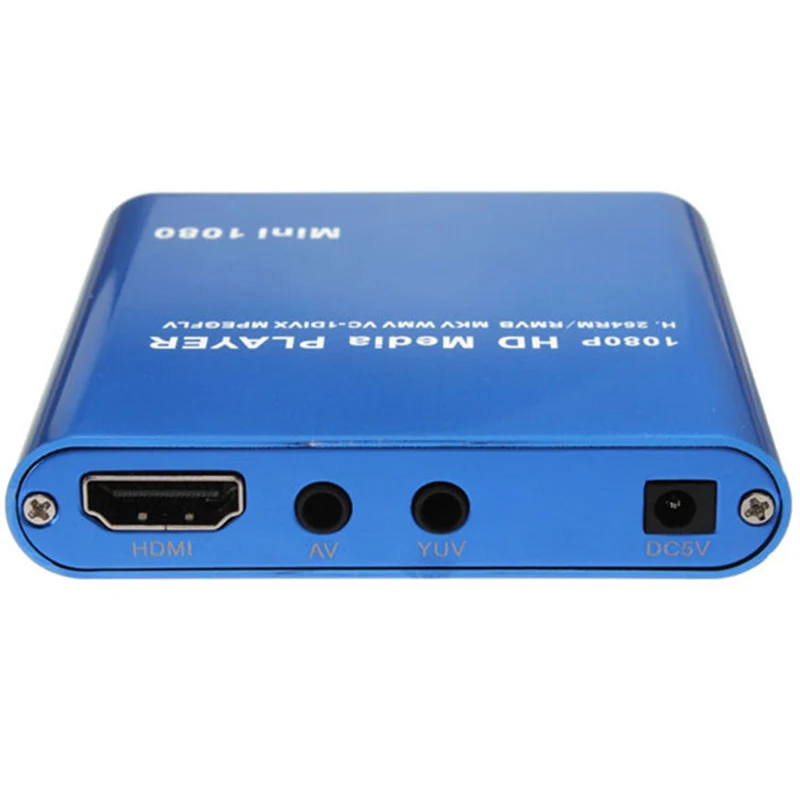  Enchufe de la UE de 1080P Mini Hdd Media Player Hdmi Av Usb Host Full Hd con tarjeta Mmc Sd Reader 