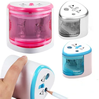 

2019 New Electric Automatic Pencil Sharpener Dual Hole School Stationery Battery Operated Pencils Kids Classroom Office