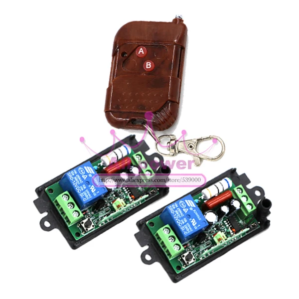 110V 220V 10A 1CH Wireless Digital Remote control Switch 2 Receivers