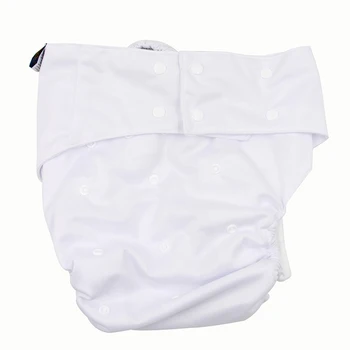 

Adbl Reusable Adult Cloth Nappy PUL Incontinent Diapers Waterproof with 4 Layers Insert Washable Solid Colors Panty Diaper