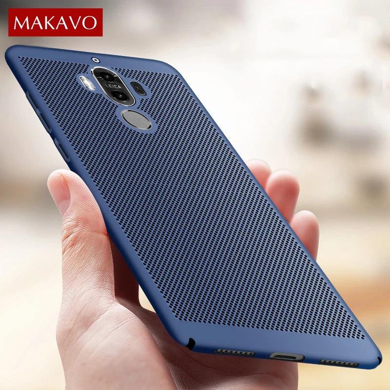 MAKAVO для Huawei Mate 9 чехол 360 матовая кожа Fundas корпус из твердого пластика тонкий полый