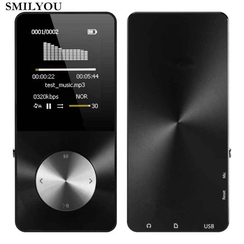 Металлический MP4 плеер SMILYOU встроенный динамик Hi Fi 8 ГБ 16 экран 1 дюйма поддержка sd