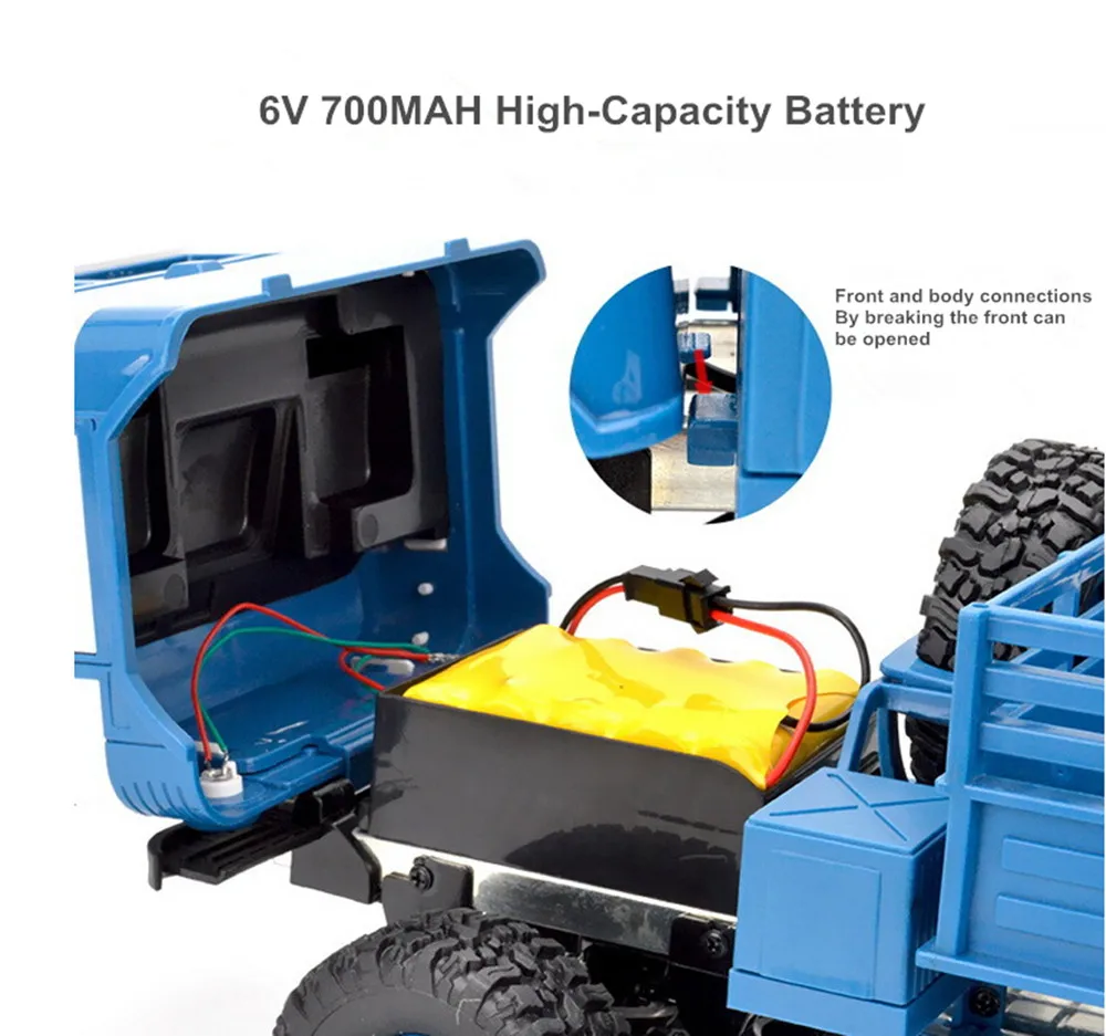  WPL B-24 1:16 2.4G RTR RC Military Truck RC Off Road Vehicle RC Crawler Car on the Remote Control K