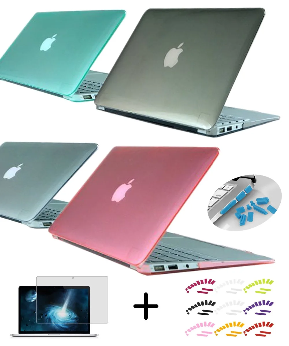 ZAIWJ-Hot new Transparent Crystal Case For Apple macbook pro DVD ROM 15.4 inch ( A1286 ) Laptop cover Case+Screen film+dust plug
