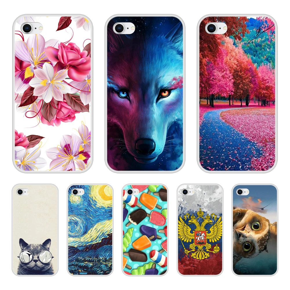 

Case For Apple iPhone 8 Soft Silicone Cool Patterned Paint Cover Coque For iPhone8 8 Phone Cases Funda