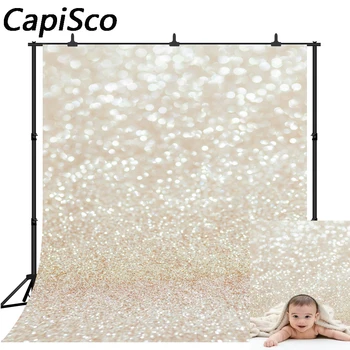 

CapiSco Photography Backdrops golden glitter shine bokeh Birthday Photo Backgrounds Sweet 16 Party Decorations for photo studio