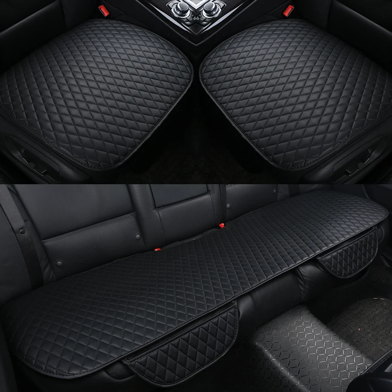 

Pu Leather Car Seat Covers Cushion Four Seasons General Car Seat Cushions Car Front Back Seat Covers Fit All Car Size