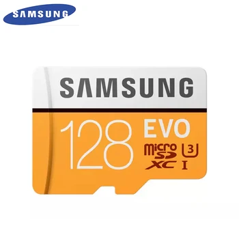 

SAMSUNG Original New EVO 128GB U3 Memory Card Class10 Micro SD TF/SD Cards C10 R100MB/S MicroSD XC UHS-1 Support 4K UItra HD
