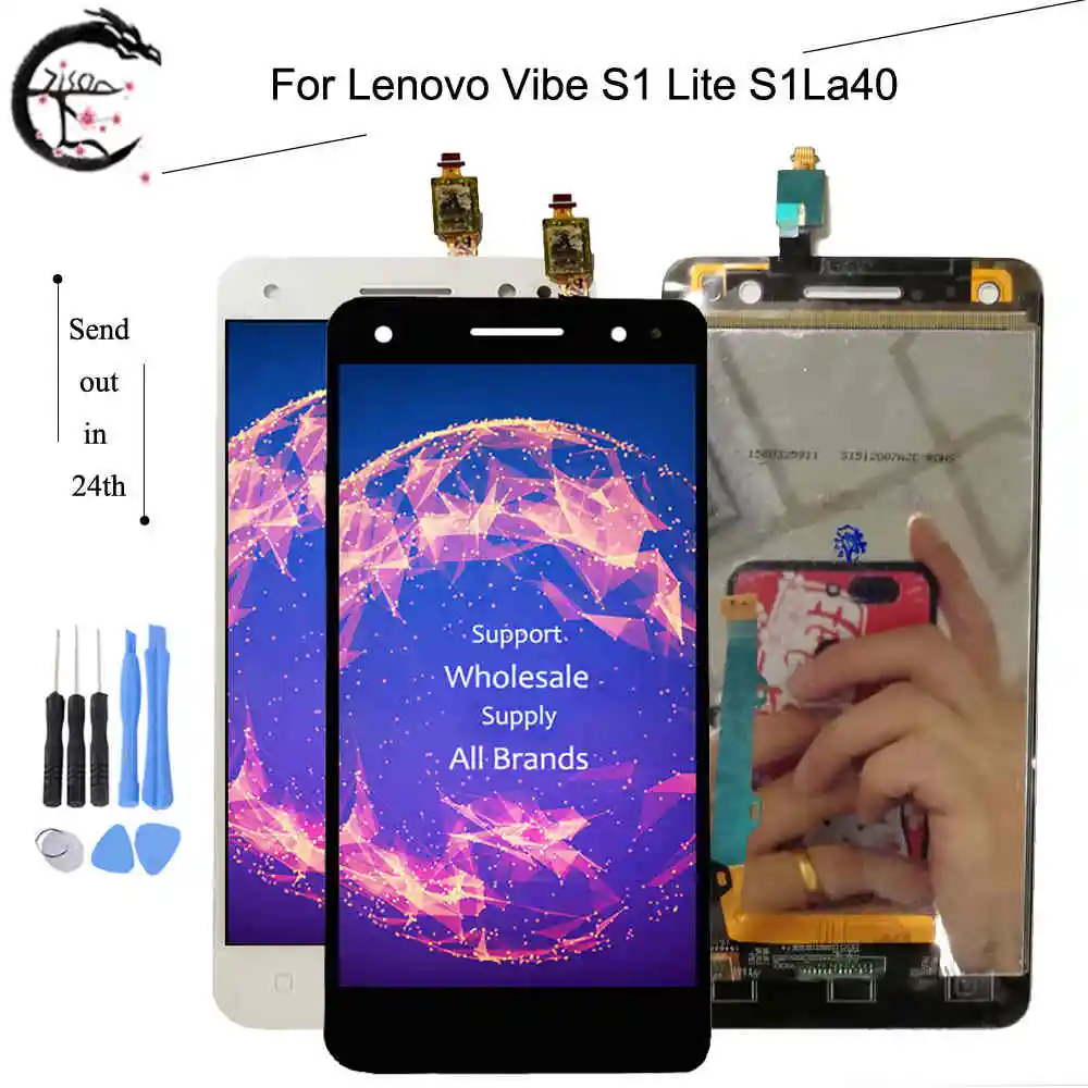 

LCD With Frame For Lenovo Vibe S1 Lite LCD s1lite S1La40 Display Screen Touch Digitizer Full Assembly S1 lite Display 5" + Tools