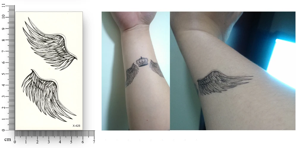 Angel Wings Water Transfer Fake Tattoos Disposable Waterproof Temporary Stickers Beauty Women Men Beauty Sexy Cool Body Art Body Art Fake Tattootattoo Disposable Aliexpress