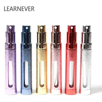 

6 Colors 12ml Refillable Perfume Window Atomiser Atomizer Aftershave Travel Spray Bottle For Beauty Lady