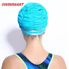 Сексуальные Новые цветочные женские шапочки для плавания,, плавающие шапки для длинных волос, одноцветные 3D Цветочные шапочки для плавания для девушек, женский свободный размер