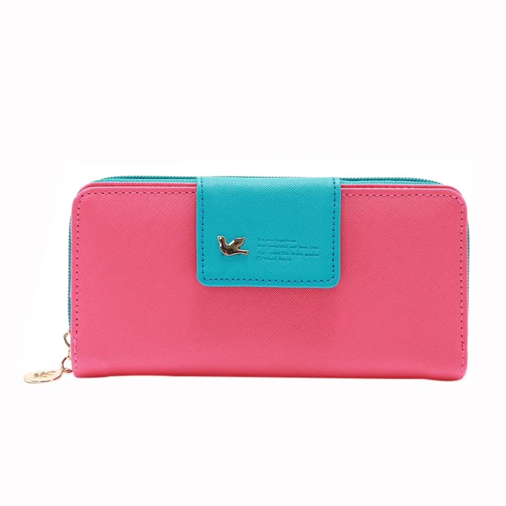 Aelicy/женские модные клатчи для девочек, женские кошельки, длинная застежка-молния, повседневные Офисные Сумки, Высококачественная однотонная сумка, простой карман для телефона - Цвет: HT