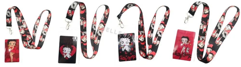 

1 Pcs Cartoon betty boop Neck Straps Lanyards Mobile Phone,ID Card,Key Condole belt Mixed L1204