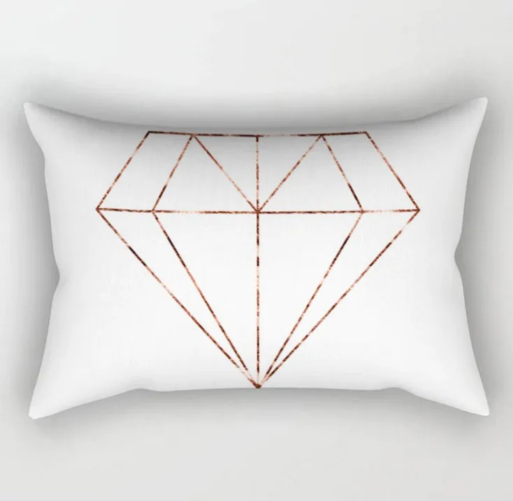 Розовый мраморный геометрический чехол для подушки домашний декор бархатное покрытие для подушки 30*50 см декоративный шеврон чехол для подушки Pillowsham