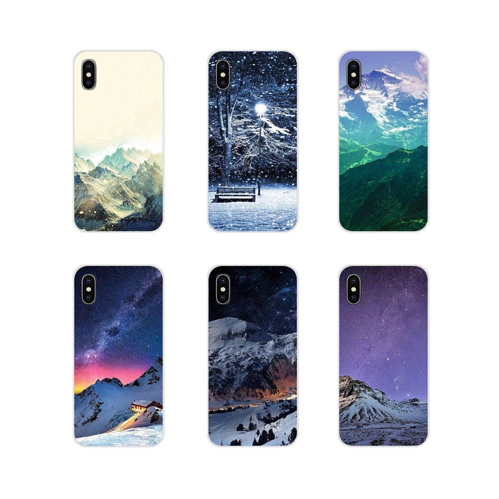 Чехол для Xiaomi Redmi 4A S2 Note 3 3S 4 4X5 Plus 6 7 6A Pro Pocophone F1 Snow Mount Aurora Milky Way аксессуары в виде
