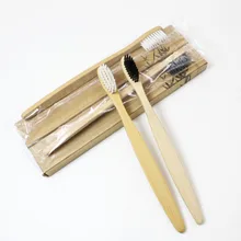 100 штук 4 цвета Бамбуковая зубная щетка деревянная зубная щетка новинка бамбуковая мягкая щетина с деревянной ручкой