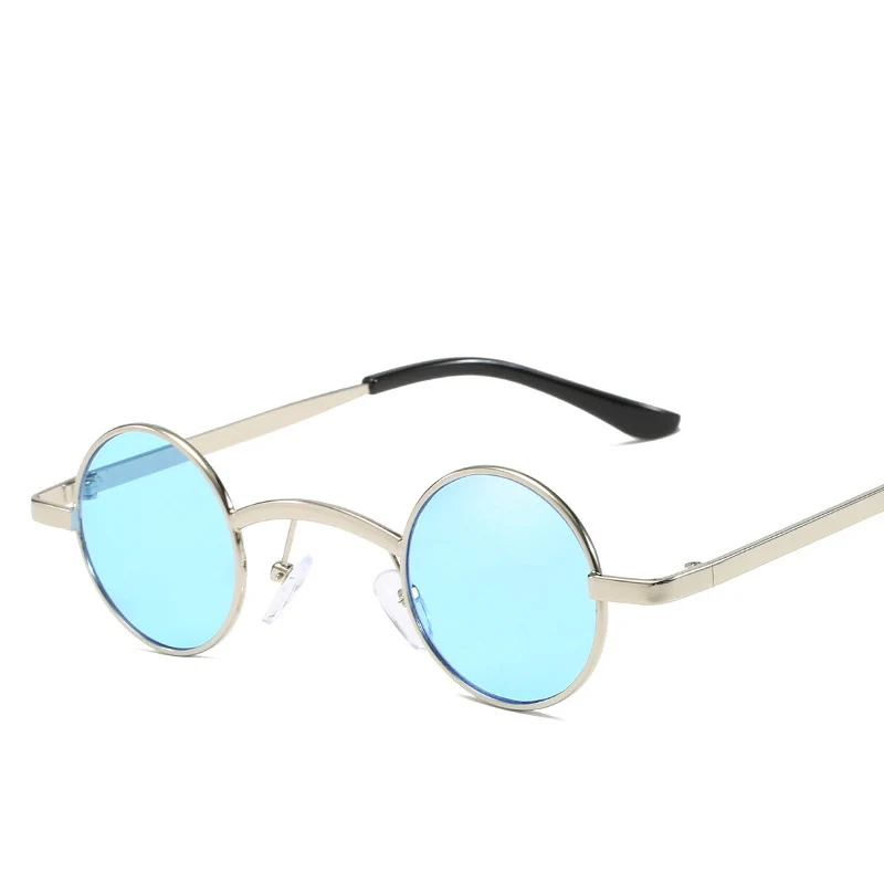 Xinfeite солнцезащитные очки, новая мода, маленькие металлические круглые рамки, цветное покрытие, зеркальные, UV400, для путешествий, для улицы, солнцезащитные очки для мужчин и женщин, X329 - Цвет линз: 6