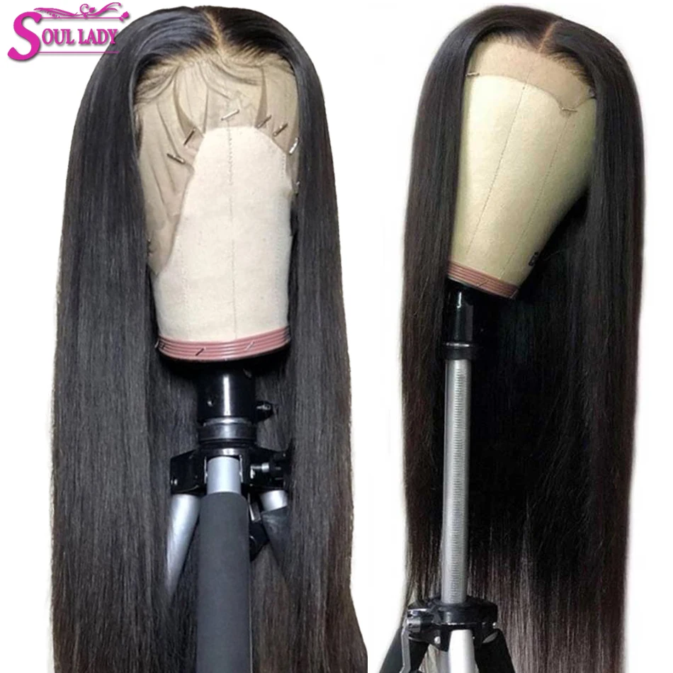 

HD Transparent Glueless Lace Front Human Hair Wigs Straight For Black Women Remy Brazilian Hair Front Wigs Pre Plucked Lace Wig
