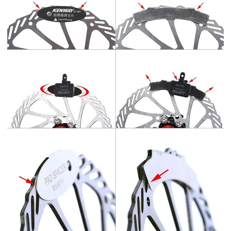 MTB дисковые Тормозные колодки Регулировочный инструмент велосипедные прокладки монтажный помощник Тормозные колодки Инструменты для выравнивания ротора прокладка набор для ремонта велосипеда