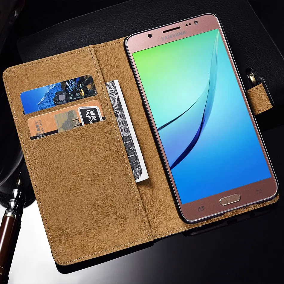 TOMKAS Flip Leather Case for Samsung Galaxy J5 2016 A7 2016 A710 Wallet Book Phone Back Cover Case for Samsung Galaxy Note 7 8 (3)