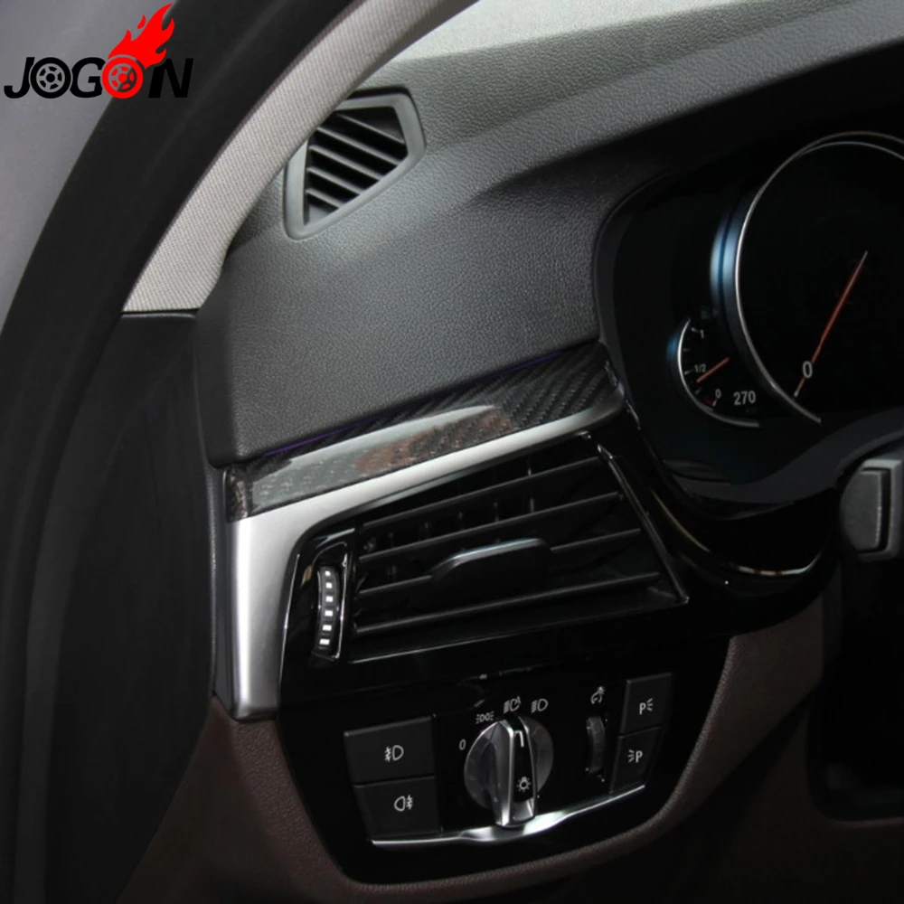 LHD реальные углеродного волокна для BMW 5 серии G30 G38 автомобиля внутренняя отделка, левая сторона AC кондиционер Vent Выход Обложка отделка