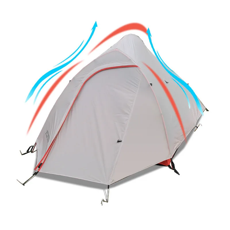 Ultralight Double Tent Outdoor Camping Hiking Backpacking Windpoof Rainproof Siliconized Nylon Camping Tent 1-2 Persons