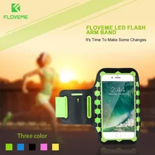 FLOVEME спортивный ремешок Универсальный светодиодный светильник чехол для телефона iPhone 8 7 6 спортивная сумка для samsung для huawei Xiaomi Arm Band