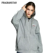 Женская Весенняя Осенняя новая куртка с капюшоном, женская модная куртка с вышитыми буквами, Женская Повседневная Верхняя одежда с длинным рукавом JQ839