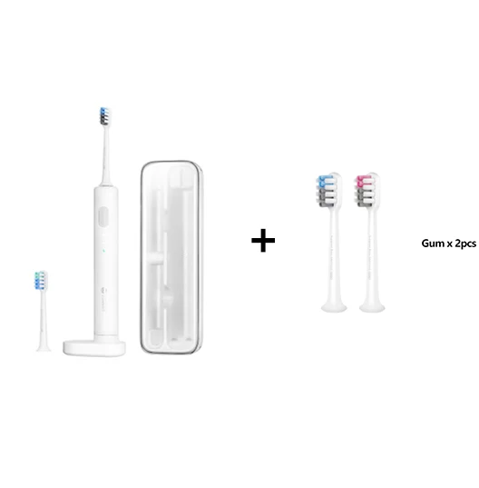 Xiaomi mijia Doctor B электрическая зубная щетка Глубокая чистка белый зуб IPX7 водонепроницаемый супер светильник с бесплатным подарком дорожная коробка для дома - Цвет: Gum head