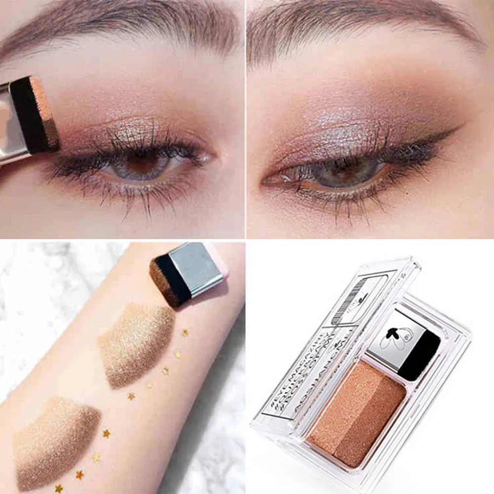 

Eye Shadow Luxury Brand Mini Eyeshadow Palette 2 Color Lazy Eye Shadow Powder Rainbow Shimmer Makeup Makeup Set #40