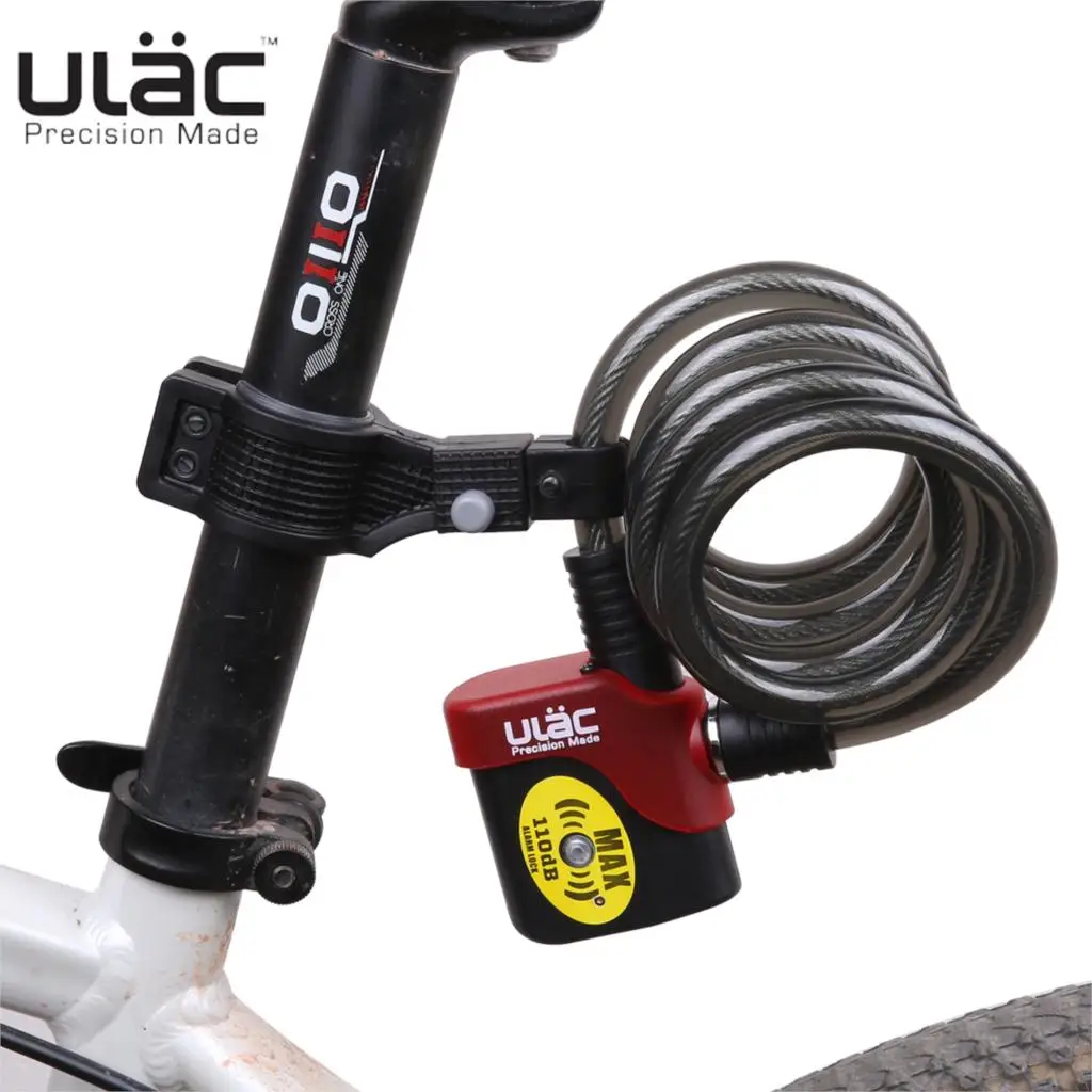 

ULAC Bicycle Lock Bike Alarm Cable Mountain Bike Lock Wire AL3P 10*1200mm Bicycle Accessories Bicicleta Candado Bicicleta