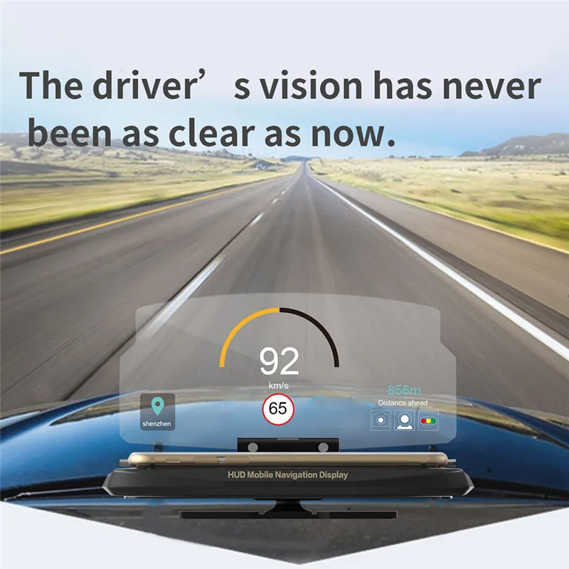 Автомобиль HUD держатель Head Up органический Стекло Дисплей проектор кронштейн для gps навигации Телефон