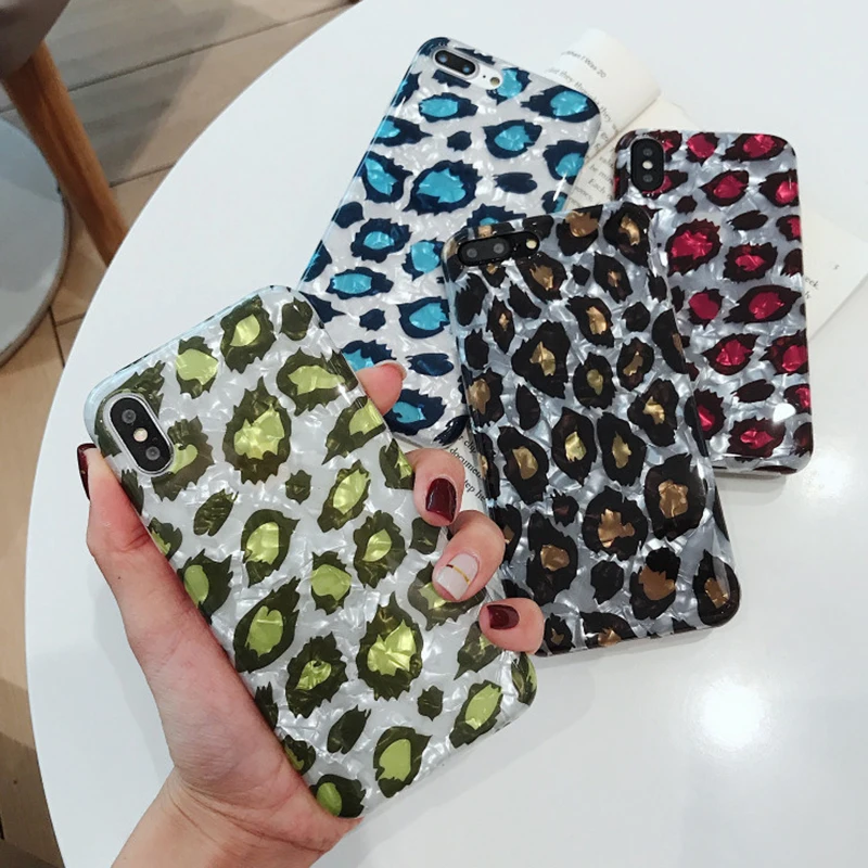 

Leopard Print Luxury Capa Case For iPhone 6 S 6S 7 8 Plus Soft Silicone Shell For iPhone XR X XS MAX Cover Anti-Knock Coque TPU