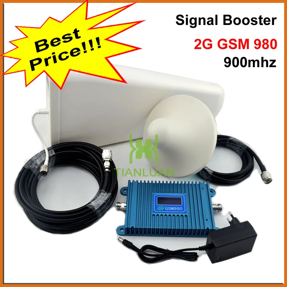 

LCD Display GSM 900 Mhz Mobile Phone Signal Booster 2G GSM 900Mhz Signal Repeater with Log Periodic Antenna / Ceiling Antenna