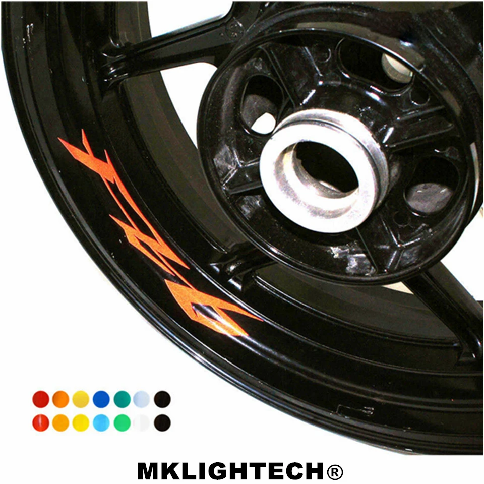 

k-sharp 8 X CUSTOM INNER RIM DECALS WHEEL Reflective STICKERS STRIPES FIT YAMAHA FZ 6