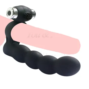 Anal Beads Penis Vibrating Ring Double Penetration Strapon Dildo G spot Vibrators Silicone Butt plug Adult Sex Toys For Couples 1