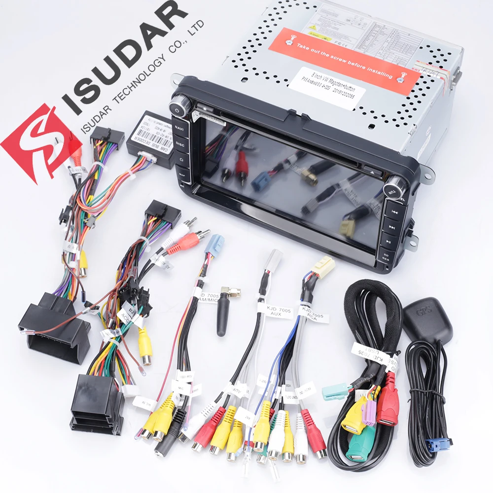 Isudar 2 Din reproductor Multimedia Android 8,1 Radio Auto para Skoda/Seat/Volkswagen/VW/Passat b7/POLO/GOLF 5 6 DVD GPS Quad-core - 6