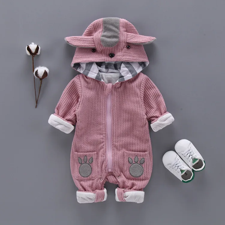 Otoño e Invierno bebé recién nacido ropa de bebé de mono de lana niños mameluco con capucha mono koala bebé Bebe niño Macacao Otoño e Invierno bebé recién nacido ropa de bebé de mono de lana niños mameluco con capucha mono koala bebé Bebe niño Macacao