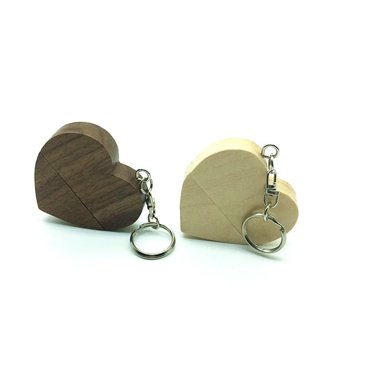 

LOGO customized wooden Heart USB Flash Drive Pendrive 64GB 32GB 16GB 8GB U Disk USB 2.0 Memory Stick photography wedding gifts